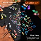 Glow In The Dark Paint  26 Colors 3d Fabric Paint With 1 Mini Uv Light 3 Brus   