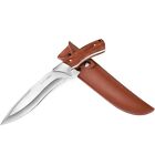 Flissa 11-5 8  Fixed Blade Full-tang Hunting Knife Wood Handle  W leather Sheath