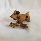 Vintage Carved Wood Sealyham Terrier Dog Mom   Pups Family
