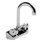 Commercial Hand Sink Faucet     Large Gooseneck  Stainless Steel  Nsf Certified