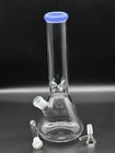 12   Thick Glass Hookah Water Pipe Beaker Bong W ice Catcher - Jade Blue Color