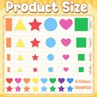 1616pcs Foam Shape Stickers For Crafts 8colors Foam Stickers geometric