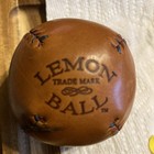 Lemon Ball Baseball Leather Trade Mark - Very Good Condition Red blue Stiches
