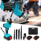Electric Reciprocating Saw W  2 Li-ion Battery Cordless High Power Cutting Tools