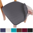 2 4 6 Pack Removable Chair Seat Cover Jacquard Stretch Dining Room Slipcover