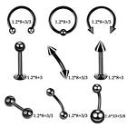 84pcs Ear Lip Tongue Nose Navel Nipple Rings Body Piercing Tool Kit Professional