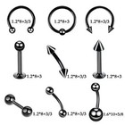 Professional Piercing Kit 14g 16g Steel Belly Tongue Tragus Lip Nose 42pcs