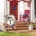 Avoin Colorlife Initial Letter T Monogram Patriotic Garden Flag 12x18 Inch Do   