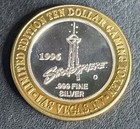 Casino Tokens-stratosphere Limited Edition   Gold River    aunt B   s     999 Silver