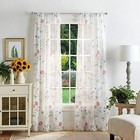  Marthas Garden Floral Semi-sheer Rod 37 w X 95 l  pack Of 2  Multi Color