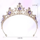 Purple Tiara Crown Crystal Rhinestone Princess Bride Wedding  Birthday  