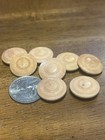 8 Vintage Antique Old Stock Antique Wood Carved Shank Buttons 3 4 Inch