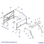 Polaris Cab Frame Weld  Front  Left  Matte Black  Genuine Oem Part 1023336-458