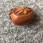 Vintage Netsuke-style Wooden Mokugyo  temple Drum  With Dragon Carving  706ek29