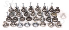 Vintage Pewter Cabinet Knob 31mm High End Drawer Pull Antique Original Lot Of 32