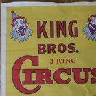 1960s King Bros  Circus 3 Ring Vintage Original 21x28 Elephants Rare