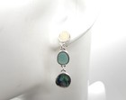 New Abalone Sea Glass Earrings Women Dangle Light Weight Pierced Sea Life