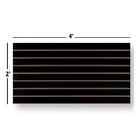 Slatwall Easy Panels   2  H X 4  W Black W  Metal Inserts Set Of 2 Pieces