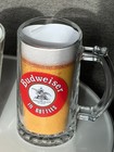 Vtg   Budweiser Beer Glasses   Retro Set Of 3   15 Cent  Bud In Bottles  Labeled