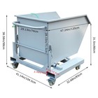 Industrial Self-dumping Steel Hopper For Forklift 1760lb Load 0 5 Cubic Yard New