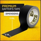 D-nyx Gaffer Tape 2 Inch X 1 Pack Black Gaffing Tapes  Heavy Duty No Residue  Ma