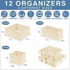 Beige Drawer Organizer - 12 Pack - Clothes Dresser - Baby Bedroom