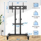 Upgraded Mobile Tv Stand With Power Outlet For 32-85 Inch Tvs height Adjustable