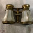 Antique French Lemaire Fabt  Mother-of-pearl W gold Opera Glasses Early 1900 s