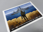Authentic Postcard Russian Warship   done  Stamps 2022 Ukraine War Ukrposhta