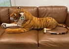 Melissa   Doug Giant Bengal Tiger Plush Stuffed Animal Toy Tail Lifelike Tag On 