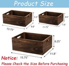 Set Of 3 Wood Nesting Storage Crates With Handles  Decorative Farmhouse Wooden C