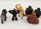 Schleich Primate Lot Of Six  Baboon Mandrill  Orangutan  Gibbon    3 Chimpanzees