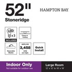 Hampton Bay Stoneridge 52 In  Matte White Hugger Led Ceiling Fan With Light Kit