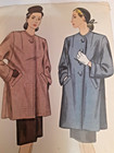Simplicity 1448 Coat Sewing Pattern Vtg 50 s Ladies 14 Knee Length Oversized Cut