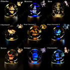 Pokemon Crystal Ball 3d Pikachu Mewtwo Gengar Pokeball 3d Night Light Lamp Glass