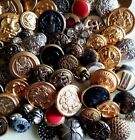 Vintage Metal Buttons Singles And Sets Silver And Gold Lot Of 120 Free Ship