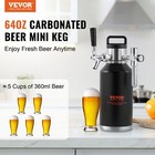 Beer Growler Tap System 64oz 1 89l Mini Keg Stainless Steel W  Pressure Display