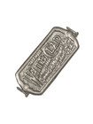Vintage White Clad Nickel Plated Ice Box Name Plate Simmons Hardware Company