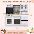 Pretend Kitchen Playset For Kids Wooden Play Kitchen Set Cooking Toys Gifts