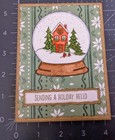 Water Colored Snow Globe Christmas Card Kit Made With Some Stampin Up