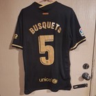 Nike Fc Barcelona 2020 21 Away Jersey Black Gold Large Busquets  5