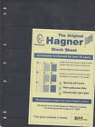 Stock Sheets 15 Pages For Stamp Double Sided 5 Row Polyester Film Black  Hagner