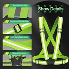2 Pcs Vest Adjustable Reflective  Night Running Jogging  High Visibility Elastic