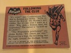 1966 Topps Batman Black Bat Card  40  Following The Clue