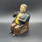 Antique Tammany Cast Iron Mechanical Bank Original Paint 1873 J e Stevens