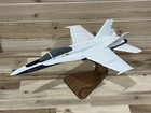 Hand Crafted Mahogany Wood F-18 Nasa Jet 18    Desk Top Model New Damaged