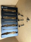 4 Row Wine Glass Holder   Rack Under Cabinet Black Metal Stemware W  3 Mug Hooks