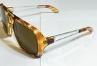 Vintage Shield Aviator Eyeglass Frame Gold Oversized Korea Nos New Old Stock