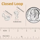 10pcs Sterling Silver Simplicity Pendant Bail Connector Open Loop For Necklace