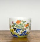 Rare Chinese Qing Qianlong Mk Fencai Boy And Rooster Calligraphy Porcelain Cup